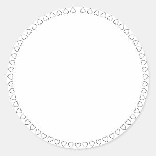 Coeurs de bocal à épices blanc étiquette circulair