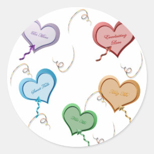 Coeurs de bonbons Stickers Saint-Valentin