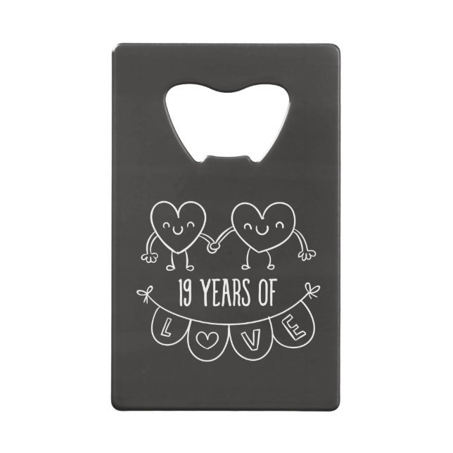 Coeurs de calèche-cadeaux du 19e anniversaire (Devant)