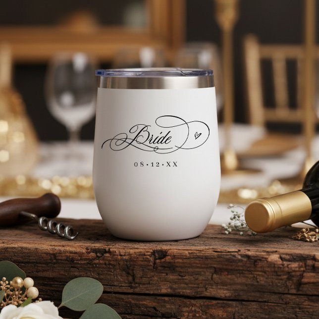 Coeurs de calligraphie ornée Mariée Noir ID1025 (Créateur téléchargé)