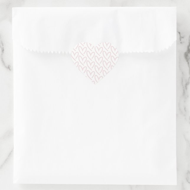 Coeurs de coeur Stickers rose clair (Sac)