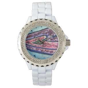 Coeurs de foi bleu et rose Montres de conception p