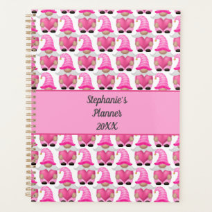 Cœurs de gnomes roses Bois scandinave Mignon 