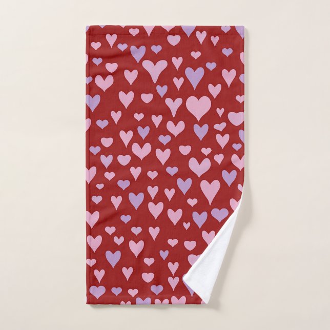 Cœurs de la Saint-Valentin  (Serviette à main)