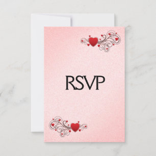 Cœurs de la Saint-Valentin RSVP avec choix de menu