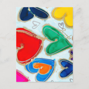 Coeurs de Lovitude en Carte postale bleue