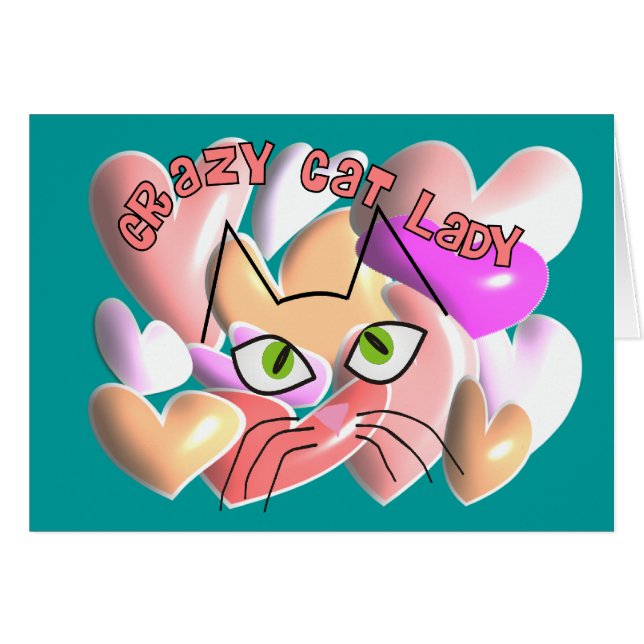 COEURS de Madame PUFFY de chat et conception fous (Devant horizontal)