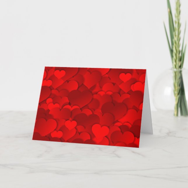Coeurs de neige Carte Saint-Valentin (Devant)