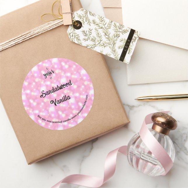 Coeurs de Parties scintillant rose Étiquette parfu (Cadeaux)
