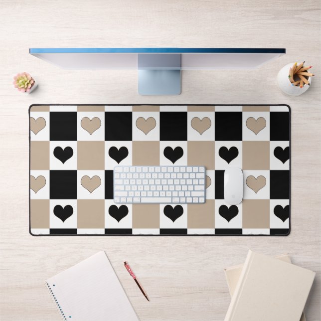 Coeurs de tableau de bord en format, noir et blanc (Bureau 1)