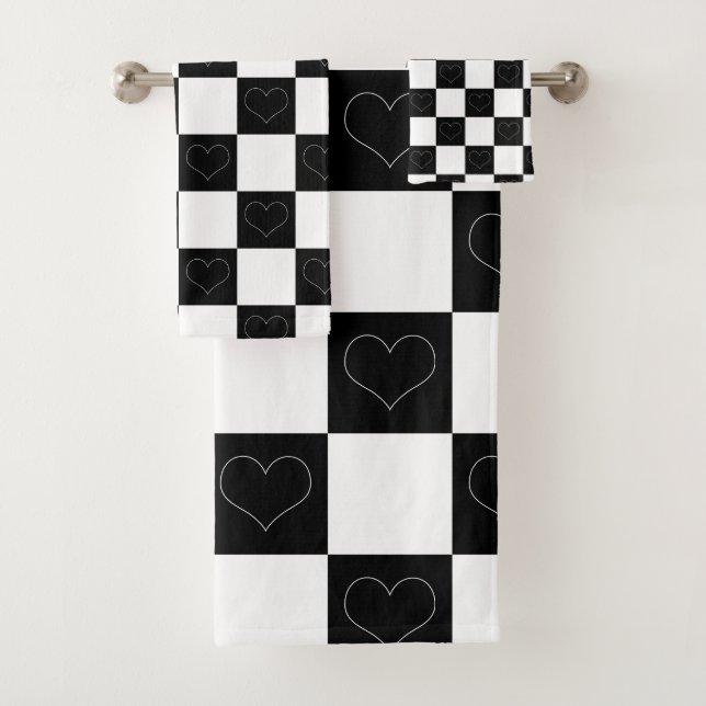 Coeurs de tableau de bord en noir et blanc (En situation)