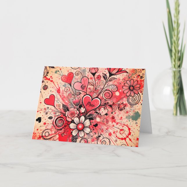 Coeurs de Valentines / Marguerite / Art scintillan (Devant)