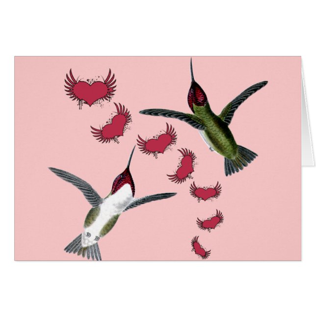 Coeurs des colibris avec ailes (Devant Horizontal)
