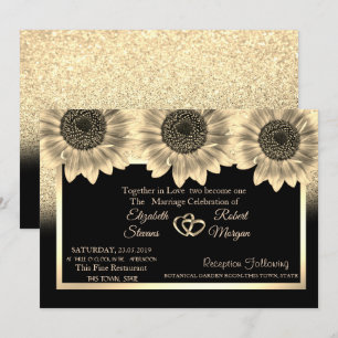 Coeurs d'or, Fleurs de soleil, Faire-part de maria