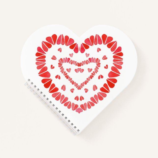 COEURS DOUCES Forme cardiaque Carnet spiral (Devant)