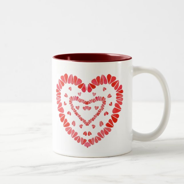 COEURS DOUCES Maroon Mug à deux tons (Droit)