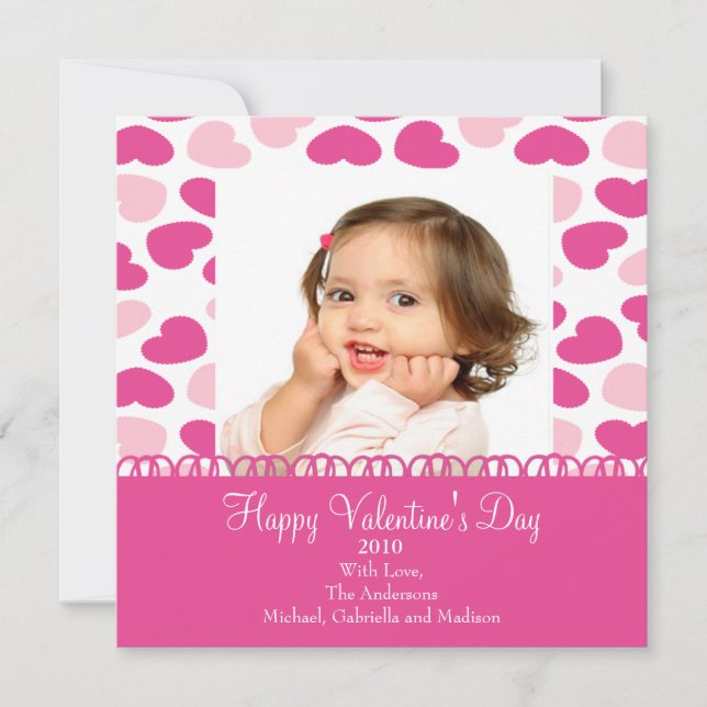 Coeurs doux Carte photo de Saint Valentin (Devant)