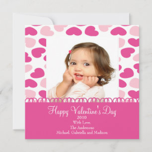 Coeurs doux Carte photo de Saint Valentin