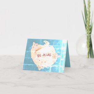 Coeurs doux Valentine BE MINE Carte rouge & bleu