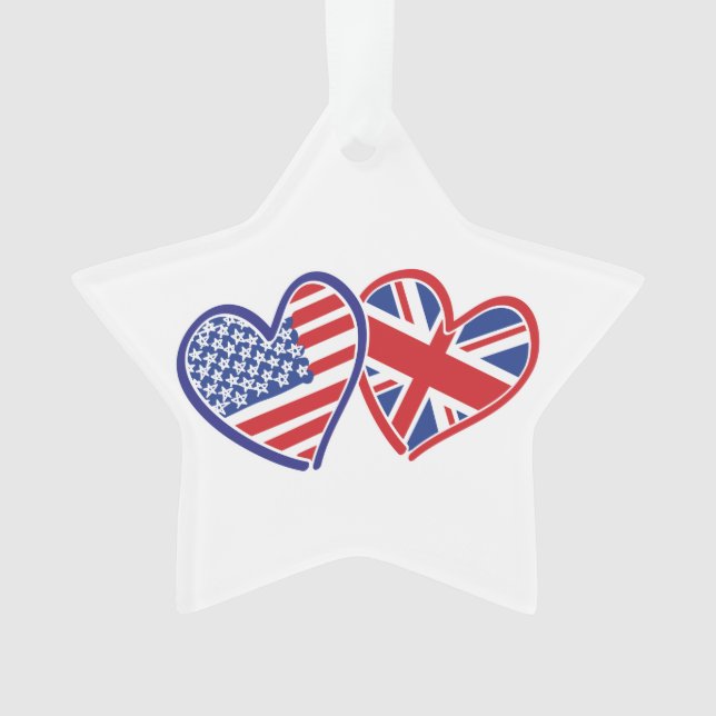 Coeurs du drapeau américain et britannique (devant)