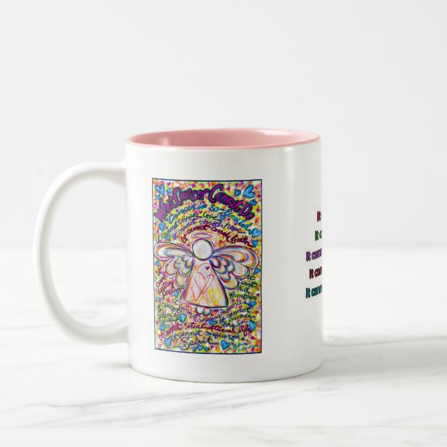 Coeurs du printemps Cancer Angel Mug (Gauche)