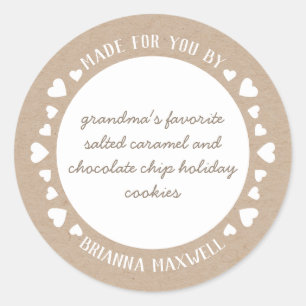 Coeurs en papier Kraft Fabriqué avec des étiquette