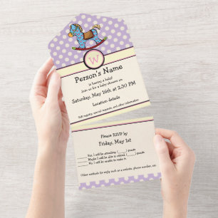 Coeurs enchanteurs Cheval Rocheux Invitation tout-