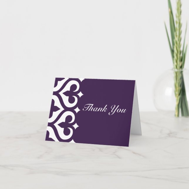 Coeurs et carte de remerciements de Fleur de Lis - (Devant)