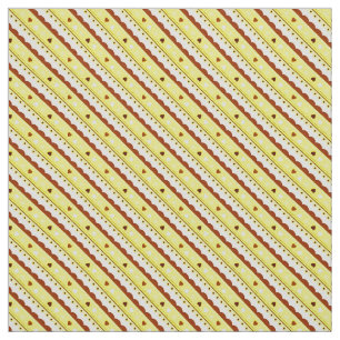 Coeurs et dentelle tissu Motif/Jaune