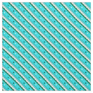 Coeurs et dentelle tissu Motif/vert