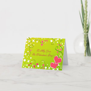Coeurs et étoiles roses - Carte