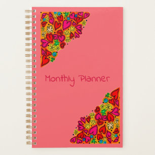 Coeurs et fleurs Planificateur mensuel