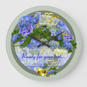 Coeurs et Hydrangeas ~ Horloge