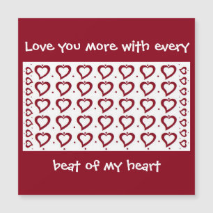 Coeurs et petits points Rouge et blanc Aimer Vous 