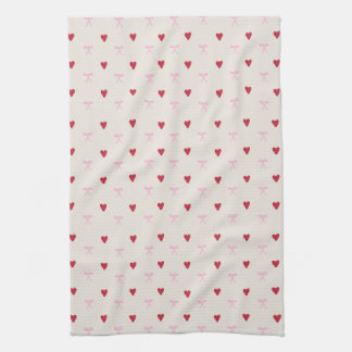 Coeurs et vaches Coquette Motif Serviette de cuisi