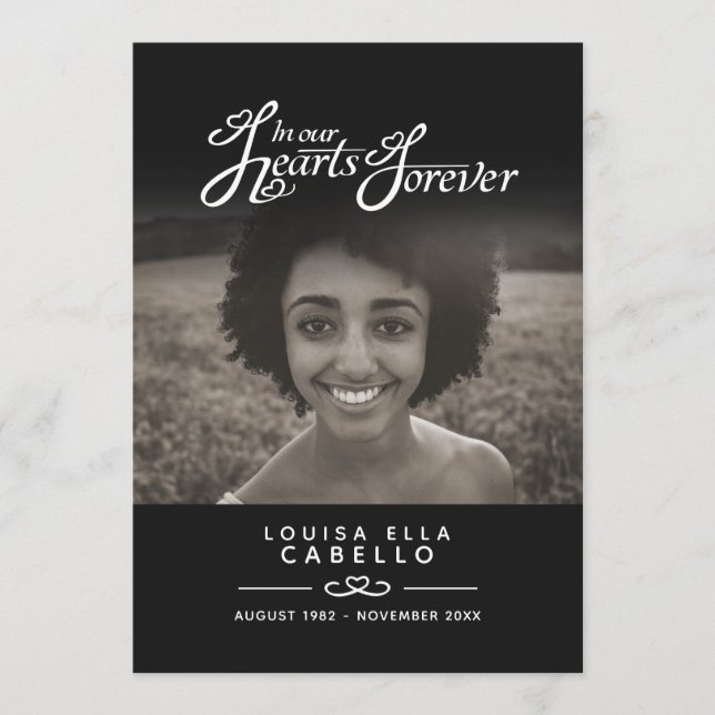 Coeurs éternellement programme de service funérair (Devant)