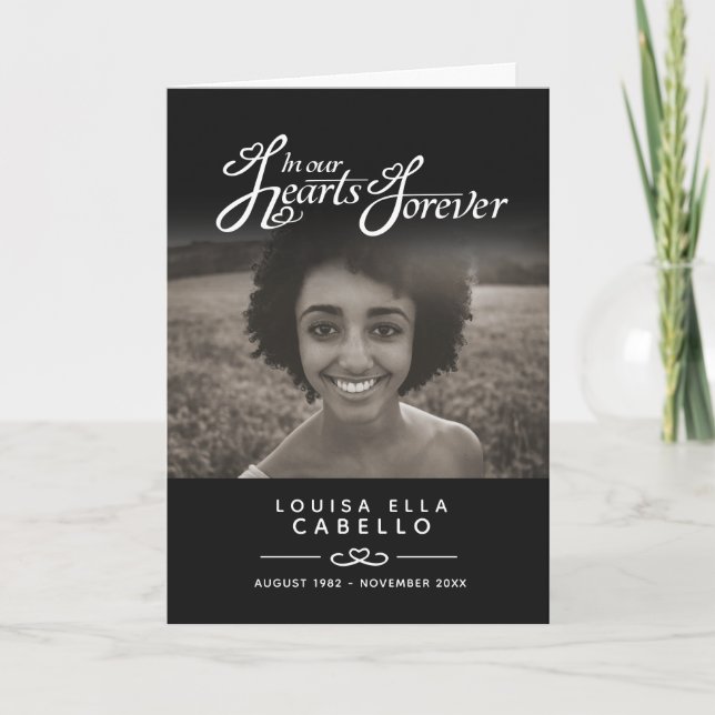 Coeurs éternellement programme de service funérair (Devant)