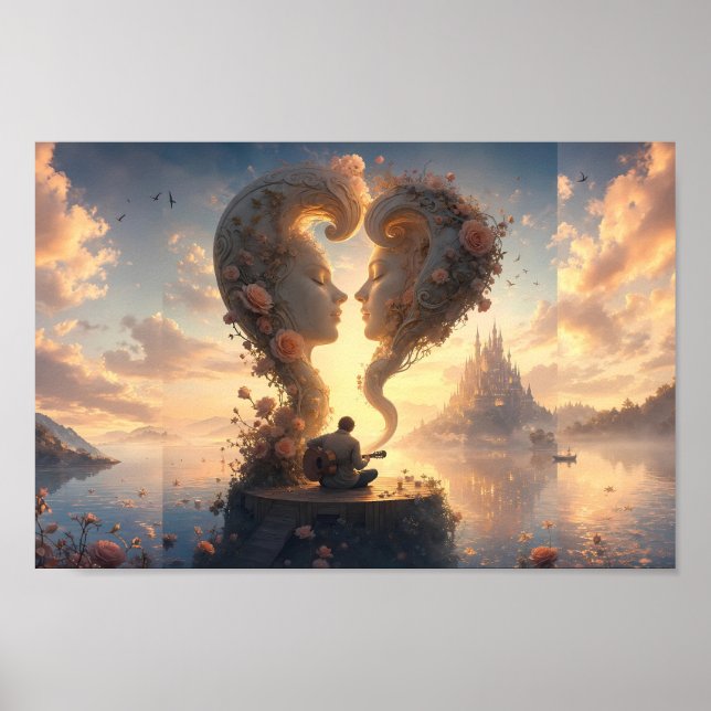 Cœurs éternels à l'aube Poster Fantastique (Devant)