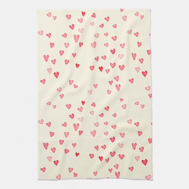 Coeurs gonflables Serviette de cuisine 16" x 24" (Vertical)