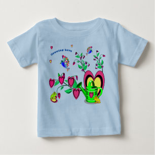 Coeurs - Grossissant T-shirt bébé d'amour