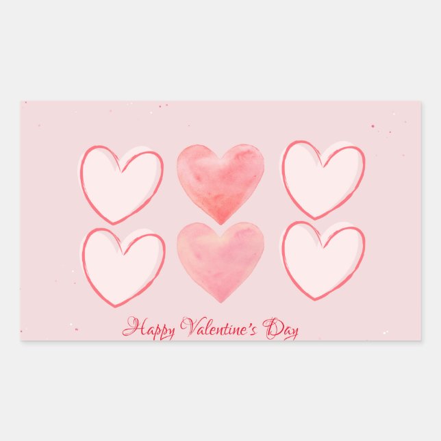 Coeurs Heureuses Saintes-Valentin Stickers minimal (Devant)