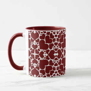 "Coeurs joueurs - Blanc & Rouge" Mug