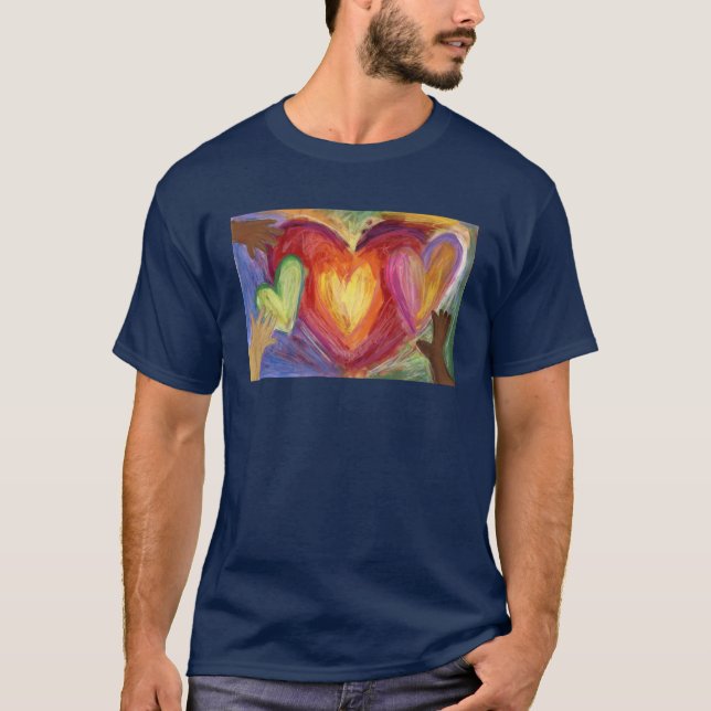 Coeurs & Mains Aimer Diversité Art T-shirt personn (Devant)