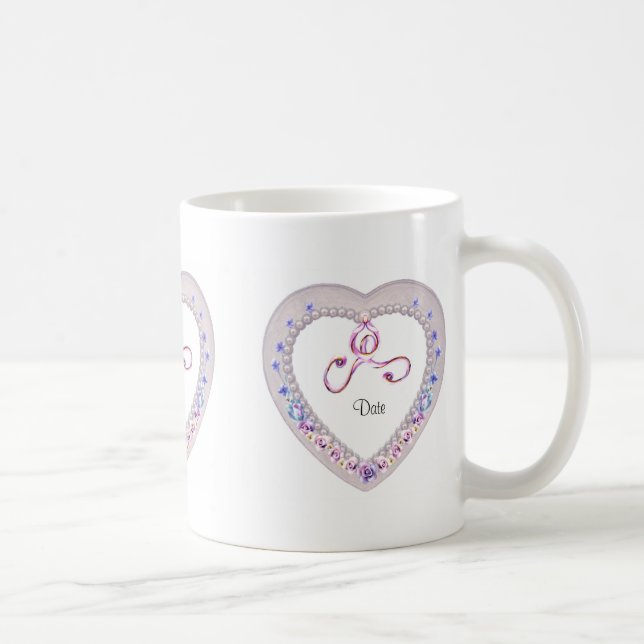 Coeurs Mariage Faveur Mug (Droite)