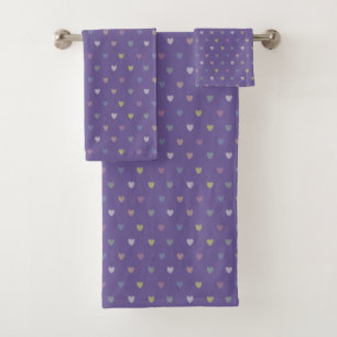 Coeurs minuscules polka sur violet violet Ultra vi