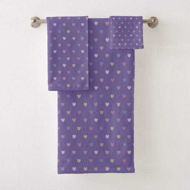 Coeurs minuscules polka sur violet violet Ultra vi (En situation)