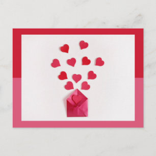 Coeurs modernes Colorblock Carte postale Saint-Val