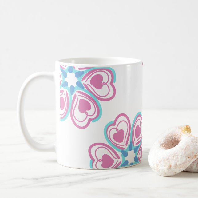 coeurs Mug (Avec donut)