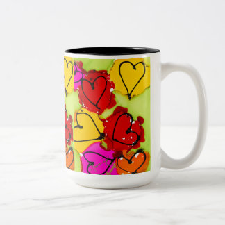 Coeurs partout Lovitude Café Mug