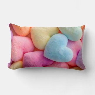 Coeurs Pastel Plush Lancer Oreiller